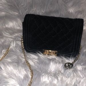 Stefano Di Roma Black Suede Crossbody bag